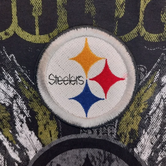 Pittsburg Steelers NWT Team Apparel NFL Mens Large T Shirt Embroidered Logo - Picture 4 of 8